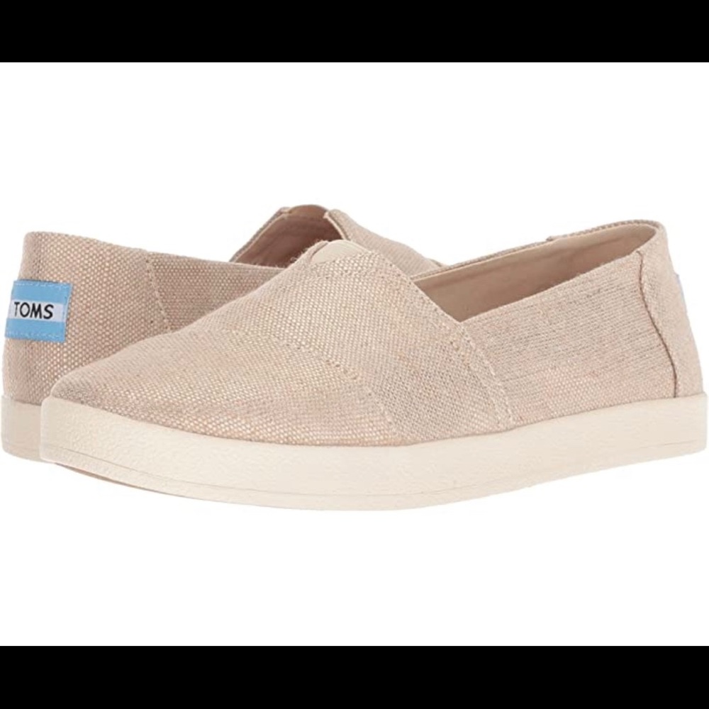 Toms Avalon Rose Gold Metallic Woven Shoes